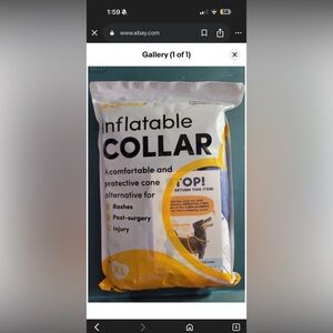 Yellow Inflatable Dog Collar